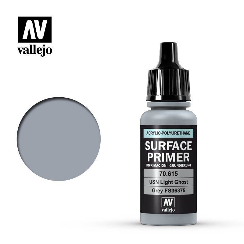 Vallejo Surface Primers: USN Light Ghost Grey FS36375 200ml Bottle